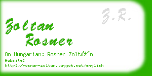 zoltan rosner business card